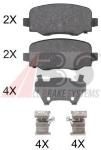KIT PASTIGLIE FRENO FIAT JEEP 500 Cherokee, Renegade, Compass Dal 2013 al 2023