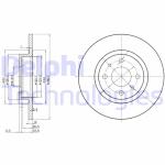 Discofreno BG2411 DELPHI per FIAT LANCIA ALFA ROMEO