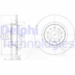 Discofreno BG3857 DELPHI per ALFA ROMEO