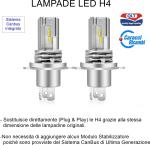 COPPIA Lampadine LED H4 Auto Luce Abbagliante e Anabbagliante, Sostituzione dei Alogena Plug and Play, Impermeabile IP68, senza Ventola H4 LED 9200 LM 