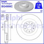 Discofreno BG4998C DELPHI per ALFA ROMEO